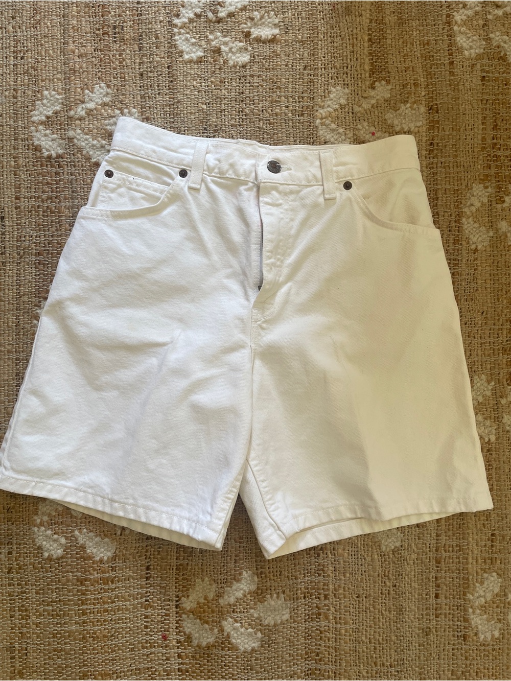 vintage Levi's 951 jeans Relaxed Fit White Jean shorts Orange Tag 6